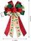 Large Christmas Wreath Bows, Christmas Words Velvet Ribbon Bows for Wreaths, Large Tree Topper Bows for Christmas Home Garden Indoor Outdoor Party Decoration Wreath Ornament Supplies